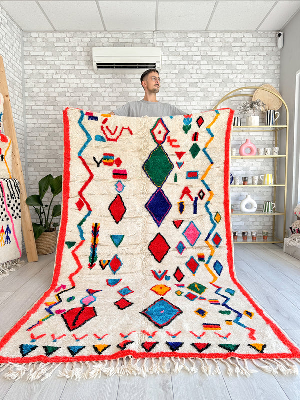 Colorful Berber carpet - n°625 