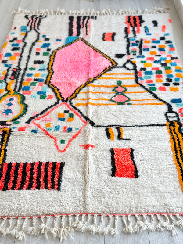 Colorful Berber rug 148 x 242 cm - n°940