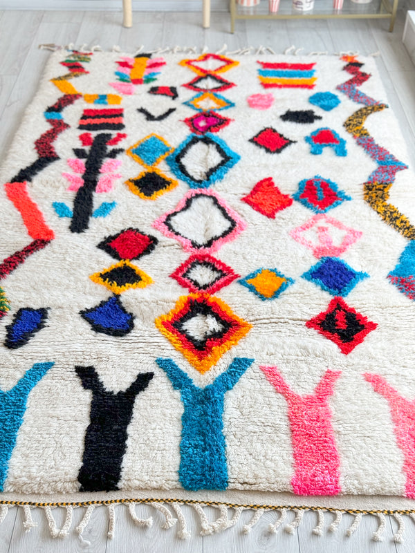 Colorful Berber rug 154 x 265 cm - n°979