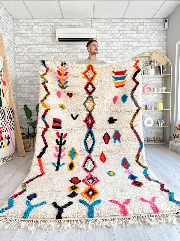 Colorful Berber carpet - n°630 