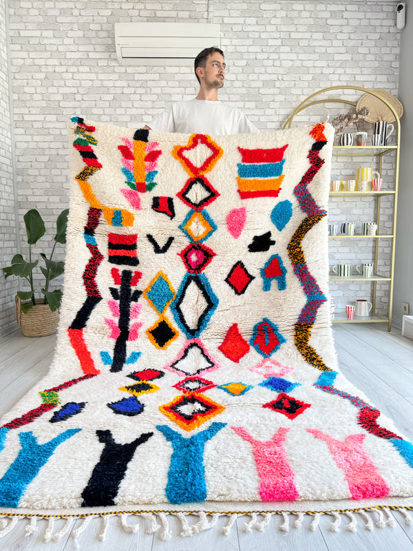 Colorful Berber rug 154 x 265 cm - n°979