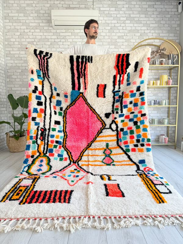 Colorful Berber rug 148 x 242 cm - n°940